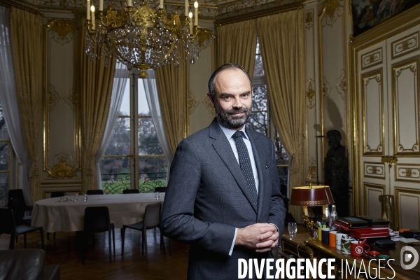 Le premier ministre Edouard Philippe en interview à Matignon