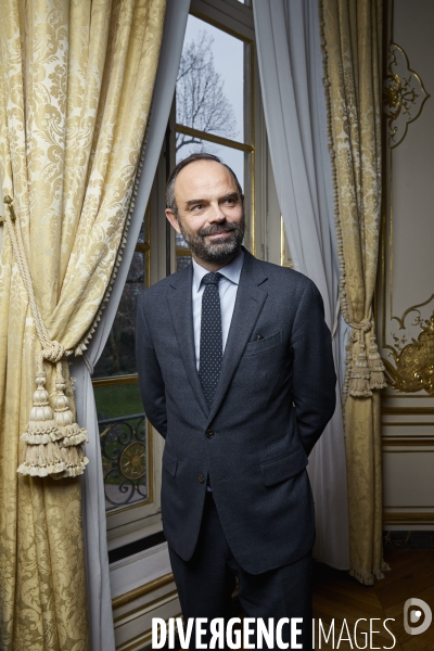 Le premier ministre Edouard Philippe en interview à Matignon