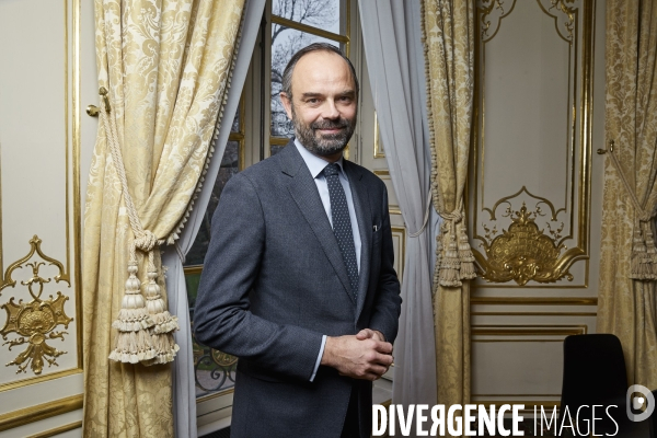 Le premier ministre Edouard Philippe en interview à Matignon