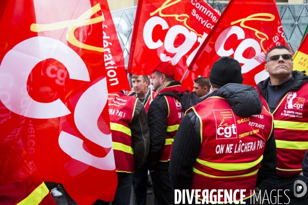 Manifestation de la CGT contre le travail le dimanche.