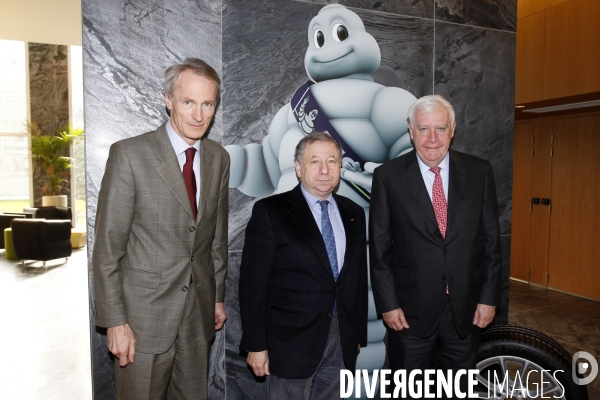 Jean Todt et la direction de Michelin.