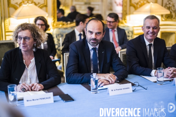 Edouard Philippe reçoit le Conseil National de la Transition Ecologique.