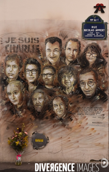 Charlie-Hebdo. Commémoration des attentats.