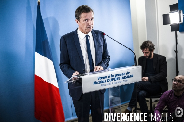 Nicolas Dupont-Aignan, voeux à la presse