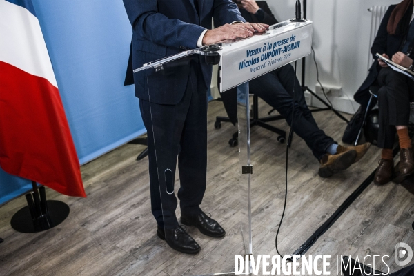 Nicolas Dupont-Aignan, voeux à la presse