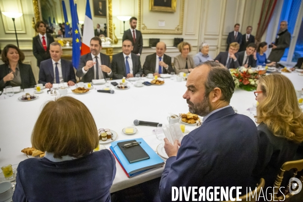 Traditionnel petit déjeuner du gouvernement avant le premier Conseil des ministres et les voeux 2019