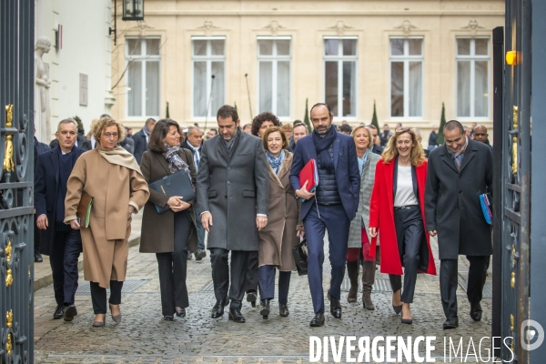 Traditionnel petit déjeuner du gouvernement avant le premier Conseil des ministres et les voeux 2019