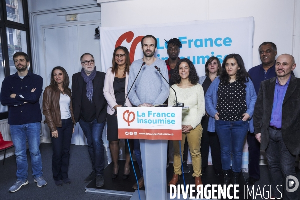 Europeennes, conference de presse France Insoumise