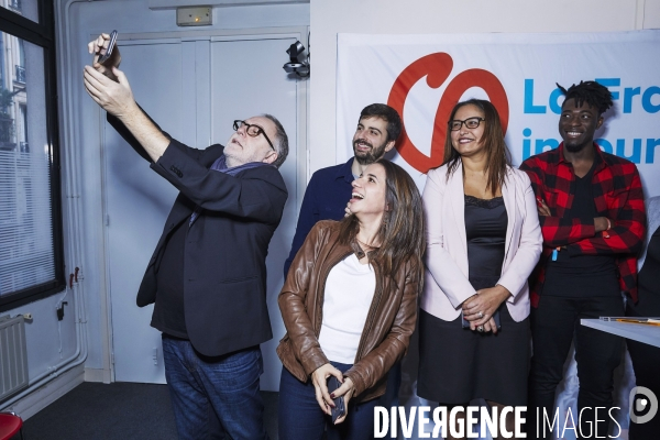 Europeennes, conference de presse France Insoumise