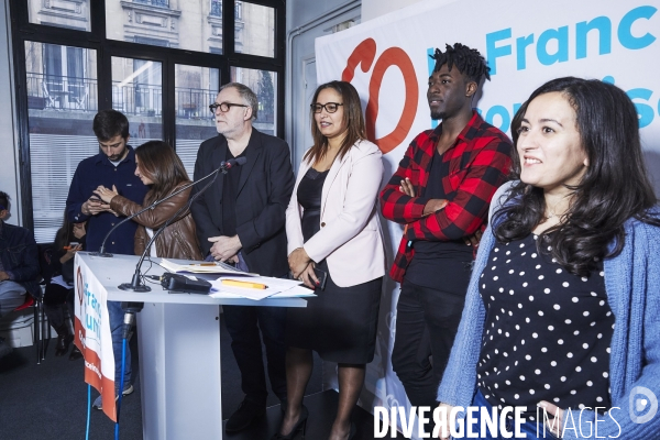 Europeennes, conference de presse France Insoumise