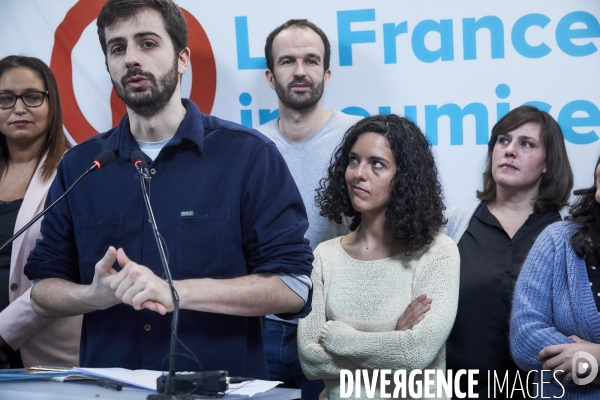 Europeennes, conference de presse France Insoumise