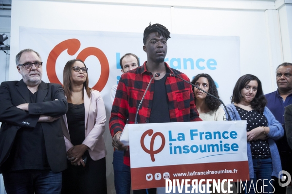 Europeennes, conference de presse France Insoumise