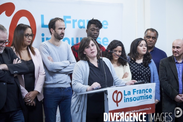 Europeennes, conference de presse France Insoumise