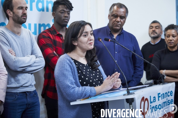 Europeennes, conference de presse France Insoumise