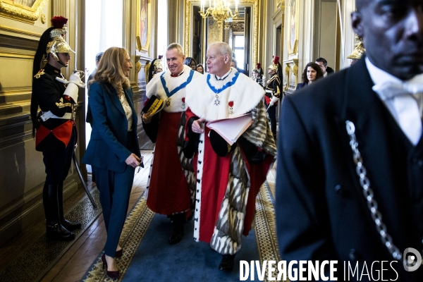 Audience solennelle de début d année à la Cour de cassation.