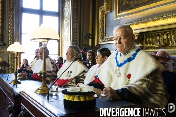 Audience solennelle de début d année à la Cour de cassation.