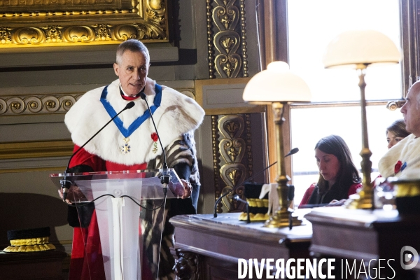 Audience solennelle de début d année à la Cour de cassation.