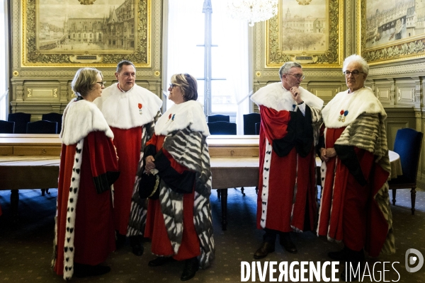 Audience solennelle de début d année à la Cour de cassation.