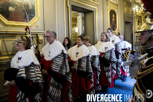 Audience solennelle de début d année à la Cour de cassation.