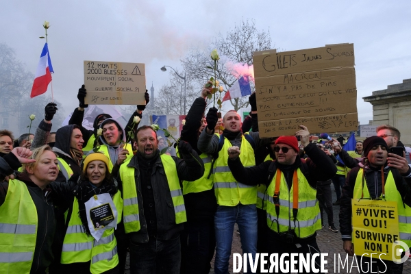 The Gilets Jaunes (Yellow Vests)  demonstrating in Paris