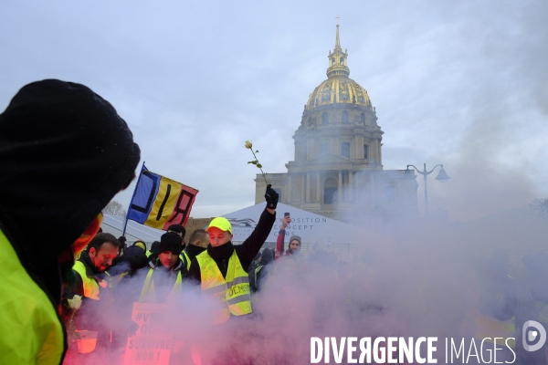 The Gilets Jaunes (Yellow Vests)  demonstrating in Paris