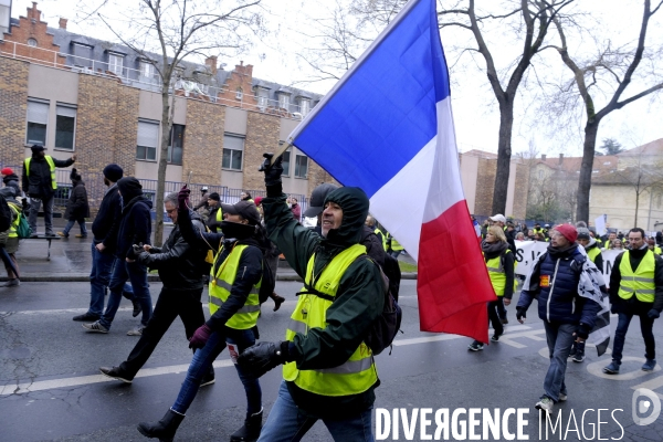 The Gilets Jaunes (Yellow Vests)  demonstrating in Paris