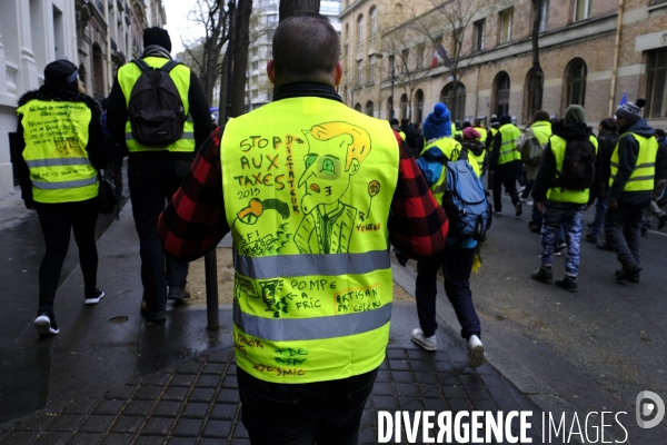 The Gilets Jaunes (Yellow Vests)  demonstrating in Paris