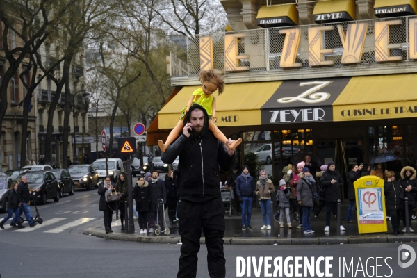 The Gilets Jaunes (Yellow Vests)  demonstrating in Paris