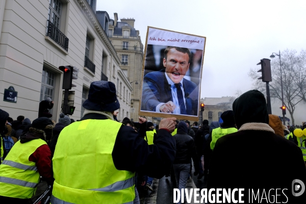 The Gilets Jaunes (Yellow Vests)  demonstrating in Paris