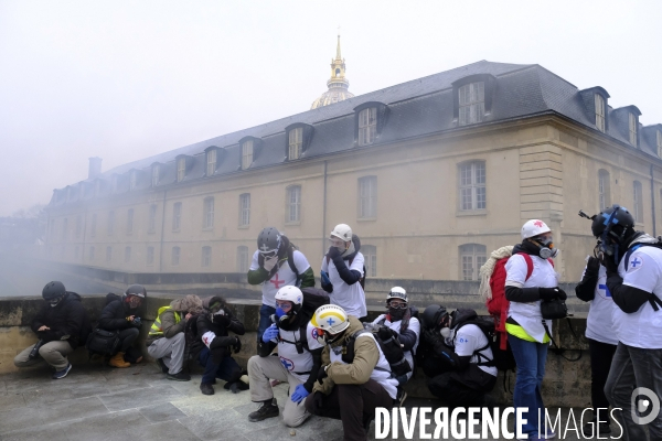 The Gilets Jaunes (Yellow Vests)  demonstrating in Paris