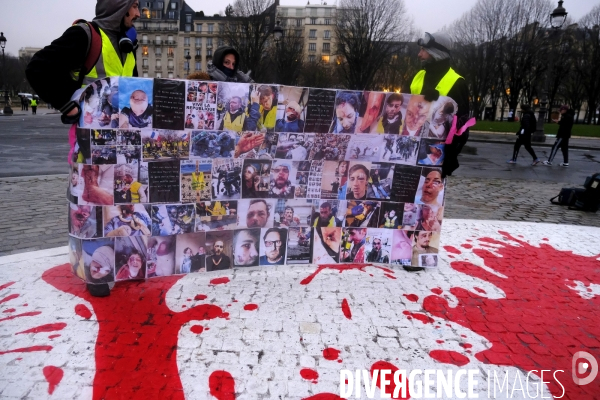 The Gilets Jaunes (Yellow Vests)  demonstrating in Paris