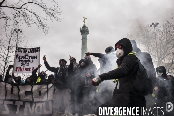 Manifestation des gilets jaunes, acte 11 a paris.