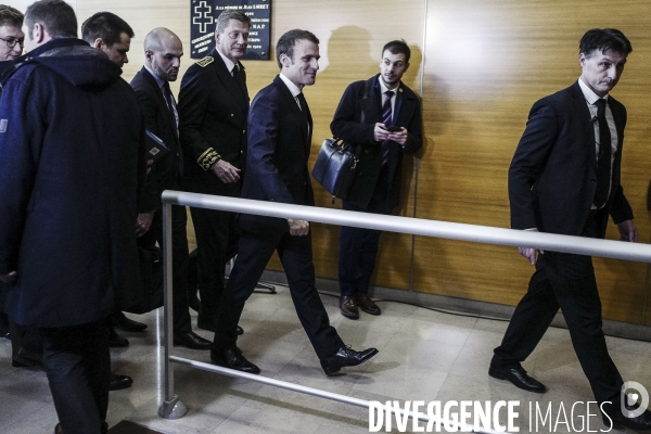 Déplacement d Emmanuel Macron dans la Drome.