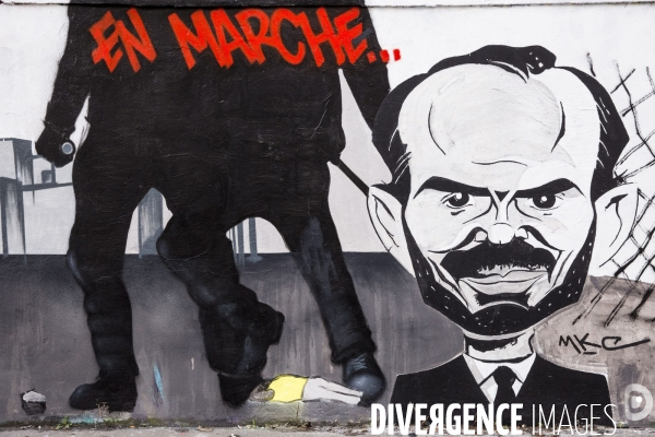 Une fresque murale de 300m de long sur le mouvement des gilets jaunes.