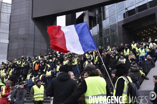 Manifestation Gilets jaunes, marche blanche pour les blessés du 2 février 2019 à Paris.