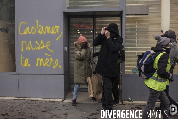 Acte 12 des gilets jaunes a paris.