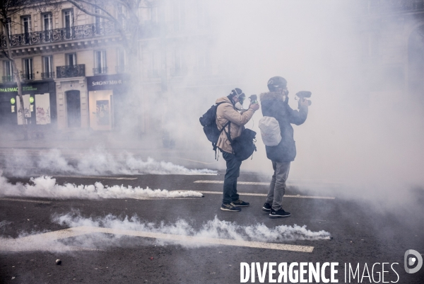 Acte 12 des gilets jaunes a paris.