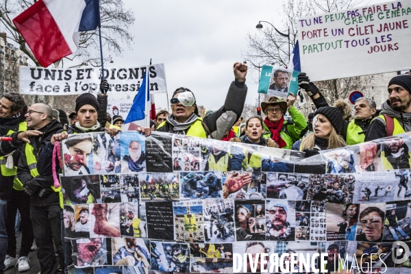 Gilets Jaunes Paris Acte XII - Marche des Blessés