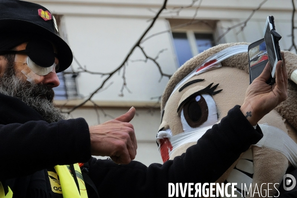 Jerome Rodrigues, Gilets Jaunes, Yellow Vest, acte XII Paris.