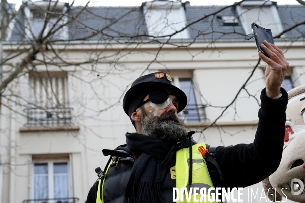 Jerome Rodrigues, Gilets Jaunes, Yellow Vest, acte XII Paris.