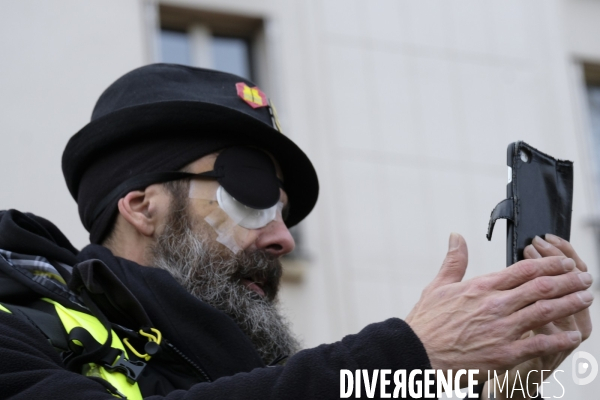 Jerome Rodrigues, Gilets Jaunes, Yellow Vest, acte XII Paris.