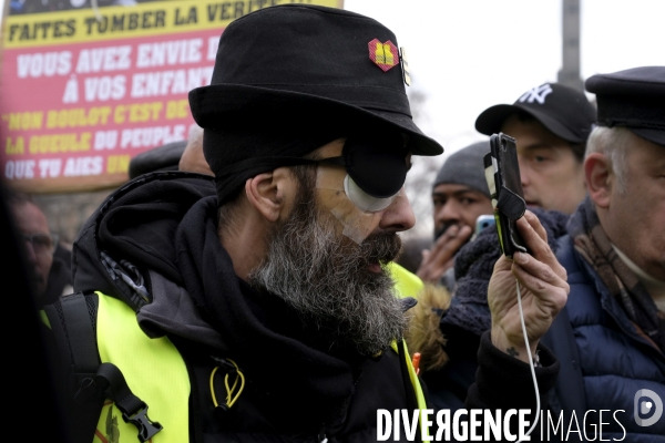 Jerome Rodrigues, Gilets Jaunes, Yellow Vest, acte XII Paris.