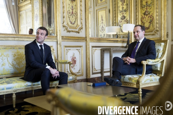 Les chefs des groupes politiques de l Assemblée Nationale reçus à l Elysée.