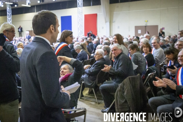 Emmanuel Macron : Grand Débat à Souillac , Lot