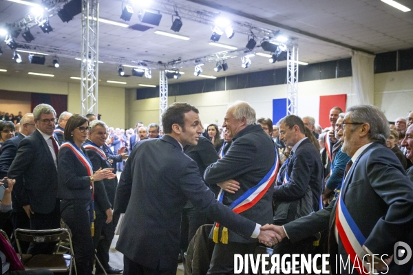 Emmanuel Macron : Grand Débat à Souillac , Lot