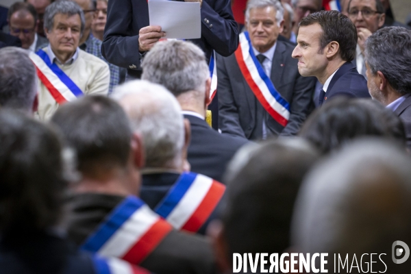 Emmanuel Macron : Grand Débat à Souillac , Lot