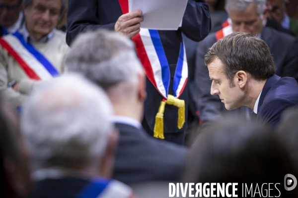 Emmanuel Macron : Grand Débat à Souillac , Lot