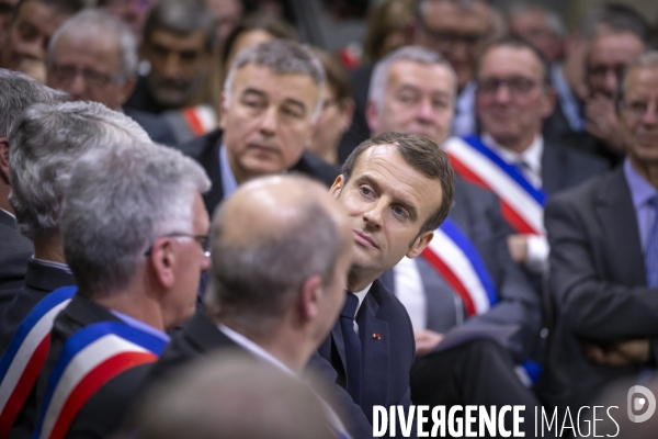 Emmanuel Macron : Grand Débat à Souillac , Lot