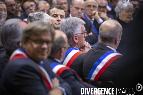 Emmanuel Macron : Grand Débat à Souillac , Lot