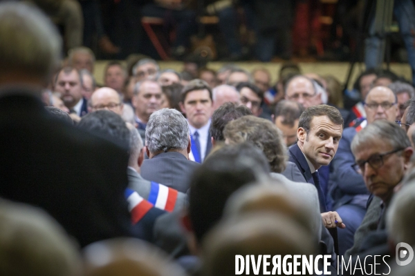 Emmanuel Macron : Grand Débat à Souillac , Lot